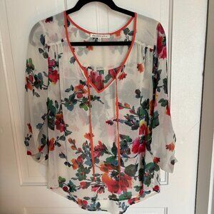 Long sleeve, loose, sheer top